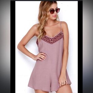 Nectar clothing purple romper size Small